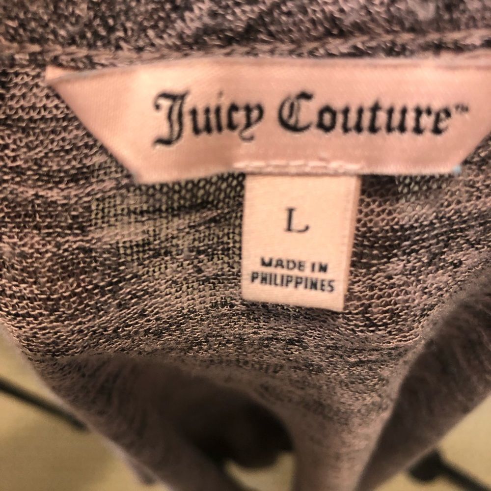 Juicy Couture pink and black top with jeweled collar, size large - Picture 7 of 8